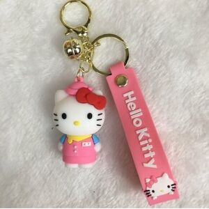 Hello Kitty Pink and Red Keychain Charm